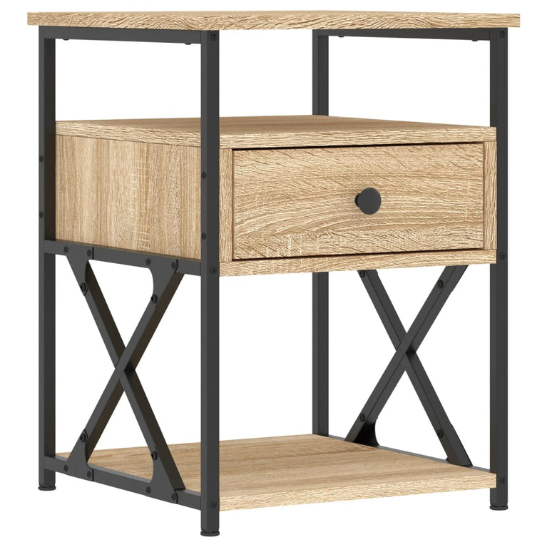 Nachtkastjes 2 st 40x42x55 cm bewerkt hout sonoma eikenkleurig MeubelReus