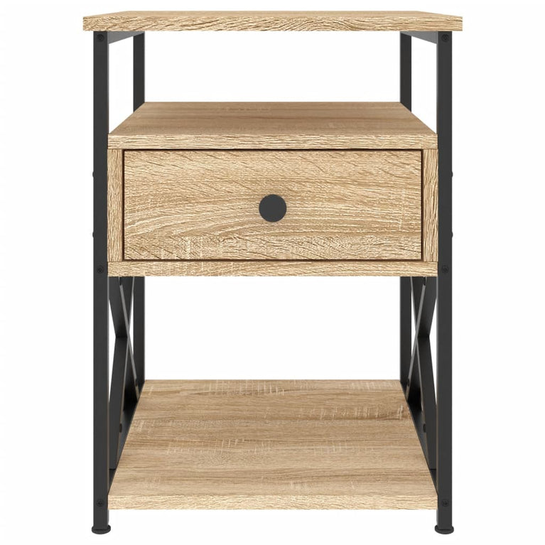 Nachtkastjes 2 st 40x42x55 cm bewerkt hout sonoma eikenkleurig MeubelReus