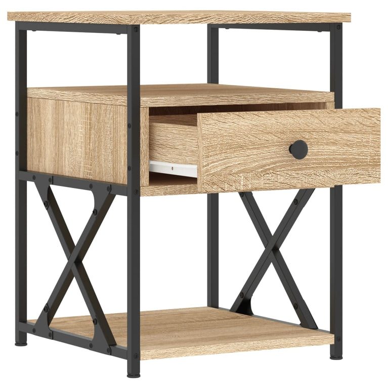 Nachtkastjes 2 st 40x42x55 cm bewerkt hout sonoma eikenkleurig MeubelReus