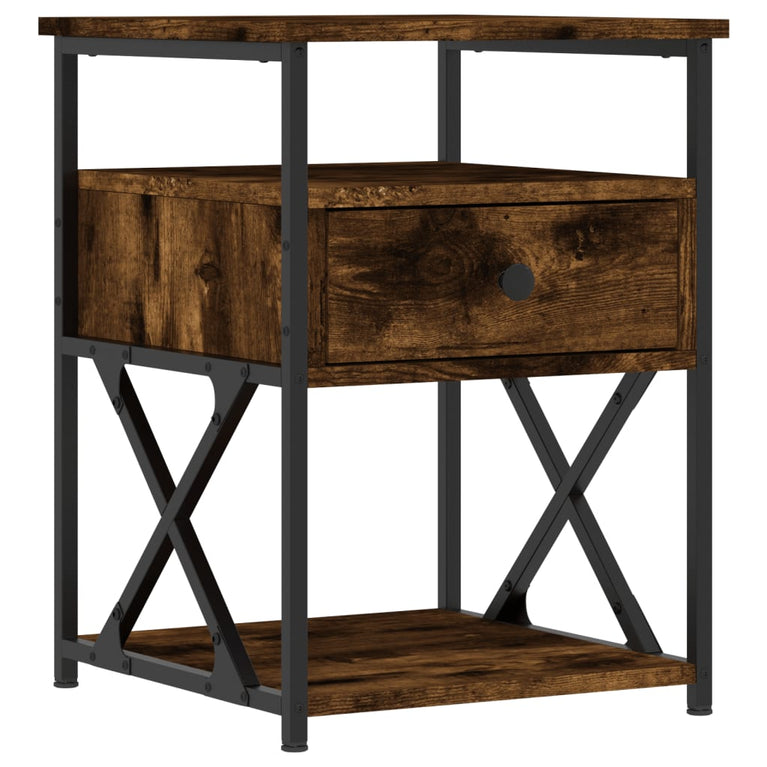 Nachtkastjes 2 st 40x42x55 cm bewerkt hout gerookt eikenkleurig MeubelReus