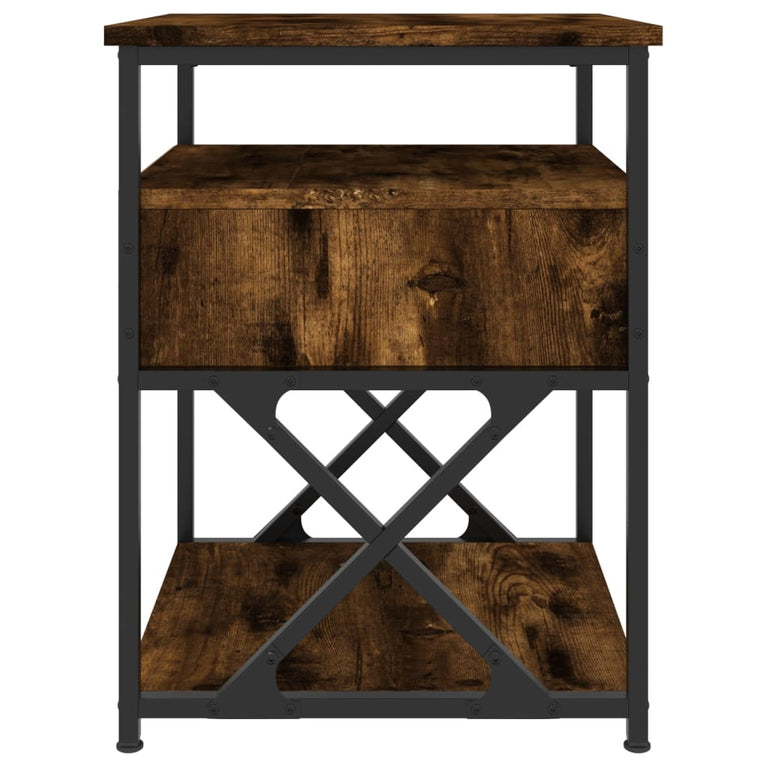 Nachtkastjes 2 st 40x42x55 cm bewerkt hout gerookt eikenkleurig MeubelReus