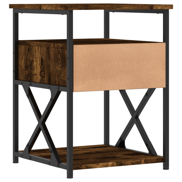 Nachtkastjes 2 st 40x42x55 cm bewerkt hout gerookt eikenkleurig MeubelReus