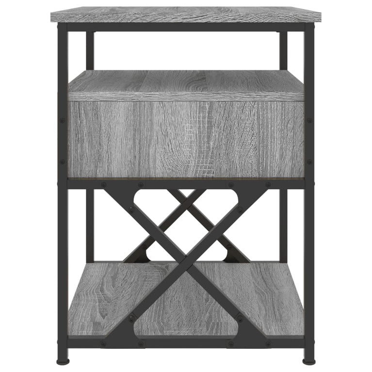 Nachtkastjes 2 st 40x42x55 cm bewerkt hout grijs sonoma eiken MeubelReus