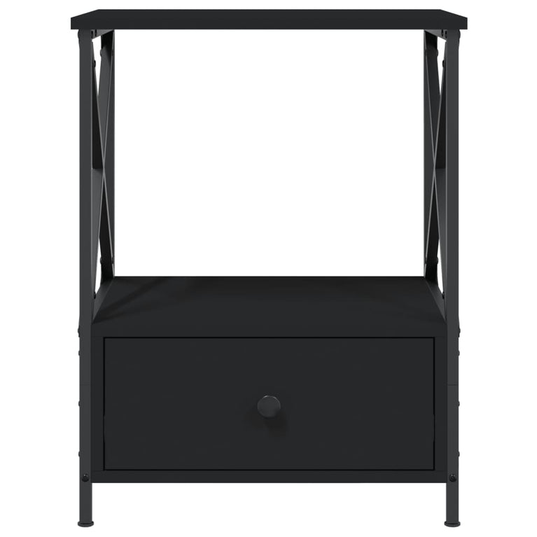 Nachtkastjes 2 st 50x41x65 cm bewerkt hout zwart MeubelReus
