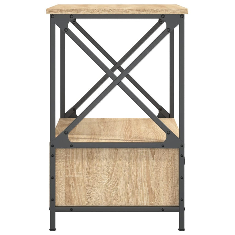 Nachtkastjes 2 st 50x41x65 cm bewerkt hout sonoma eikenkleurig MeubelReus
