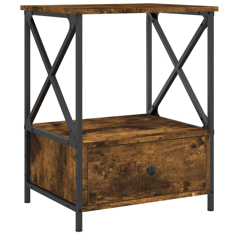 Nachtkastjes 2 st 50x41x65 cm bewerkt hout gerookt eikenkleurig MeubelReus