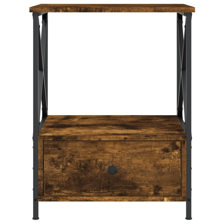 Nachtkastjes 2 st 50x41x65 cm bewerkt hout gerookt eikenkleurig MeubelReus