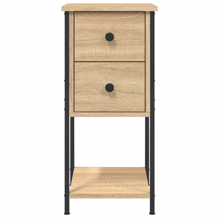 Nachtkastje 32x42x70 cm bewerkt hout sonoma eikenkleurig MeubelReus