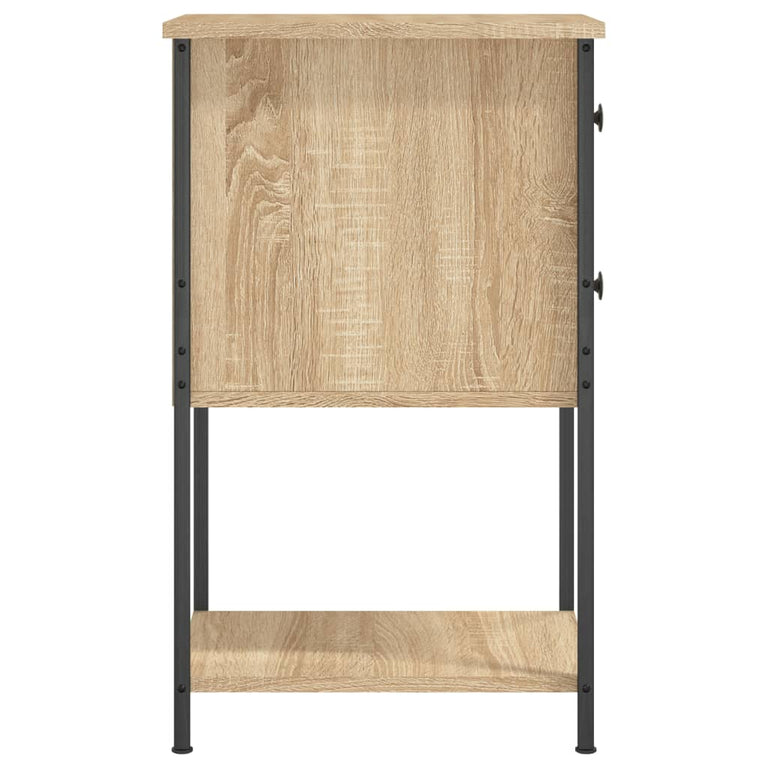 Nachtkastje 32x42x70 cm bewerkt hout sonoma eikenkleurig MeubelReus