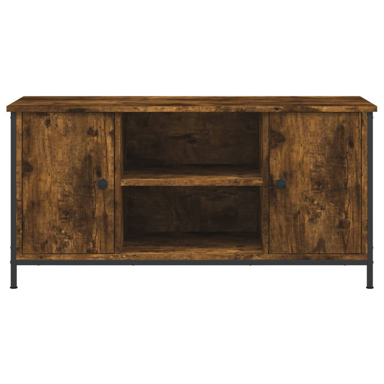 Tv-meubel 100x40x50 cm bewerkt hout gerookt eikenkleurig MeubelReus