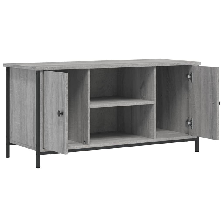 Tv-meubel 100x40x50 cm bewerkt hout grijs sonoma eikenkleurig MeubelReus