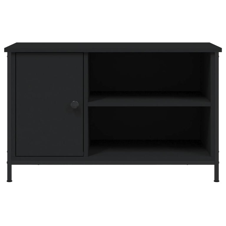 Tv-meubel 80x40x50 cm bewerkt hout zwart MeubelReus