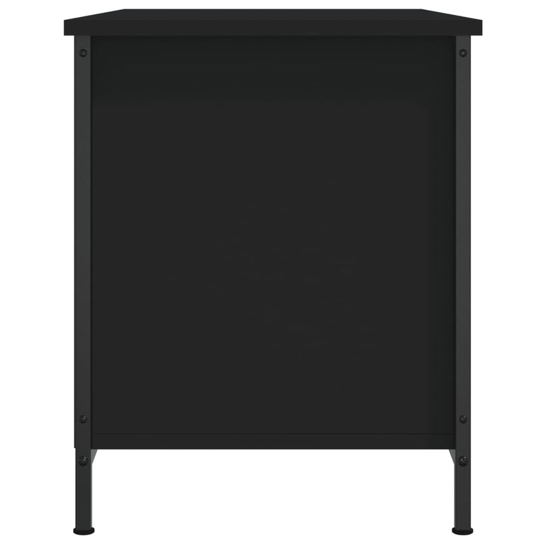 Tv-meubel 80x40x50 cm bewerkt hout zwart MeubelReus