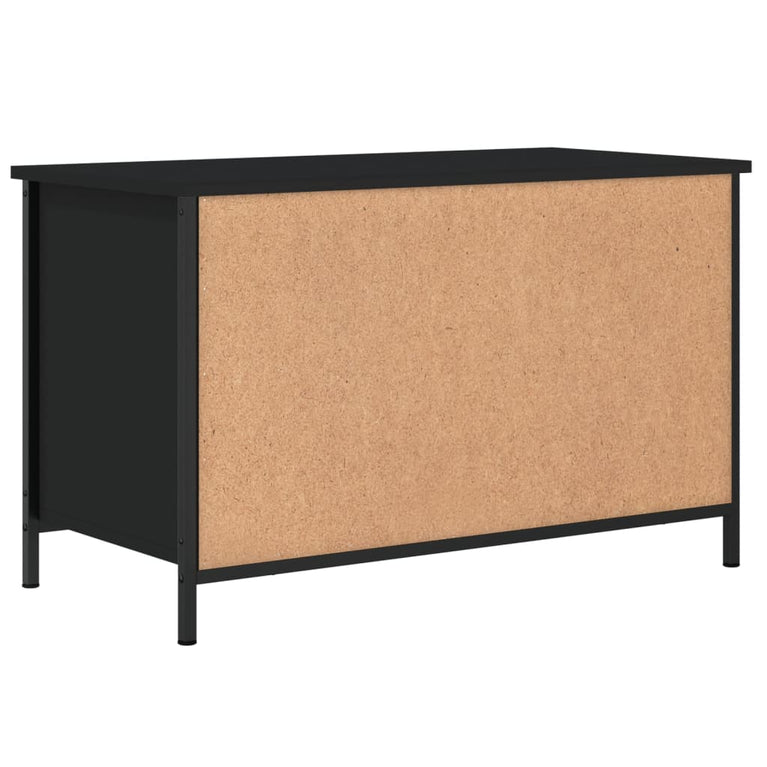Tv-meubel 80x40x50 cm bewerkt hout zwart MeubelReus