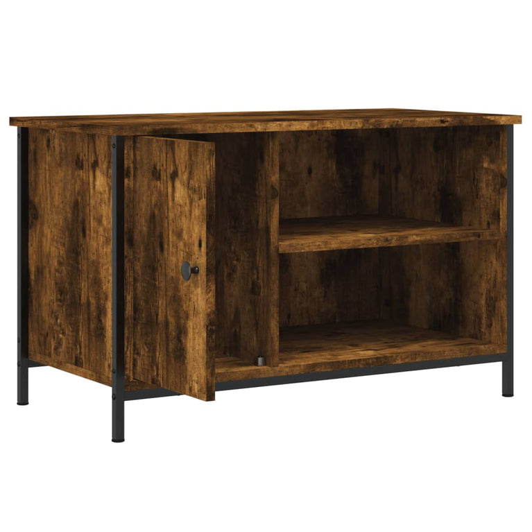 Tv-meubel 80x40x50 cm bewerkt hout gerookt eikenkleurig MeubelReus