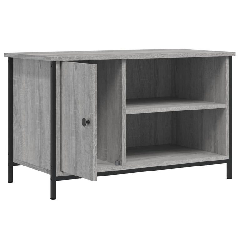 Tv-meubel 80x40x50 cm bewerkt hout grijs sonoma eikenkleurig MeubelReus