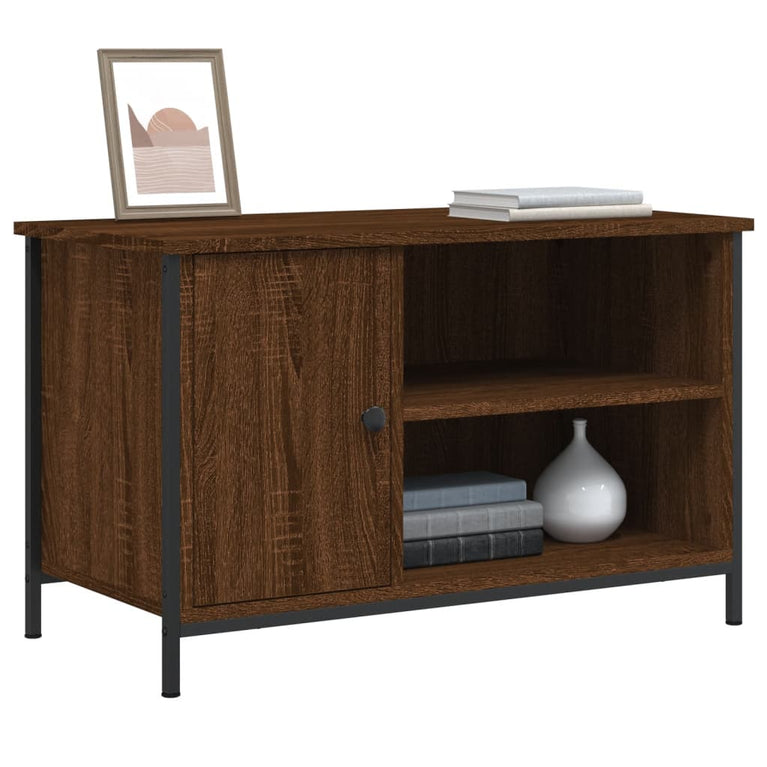 Tv-meubel 80x40x50 cm bewerkt hout bruin eikenkleur MeubelReus