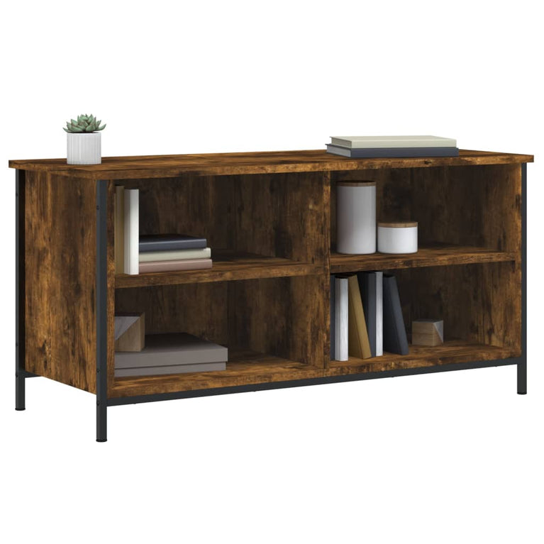 Tv-meubel 100x40x50 cm bewerkt hout gerookt eikenkleurig MeubelReus