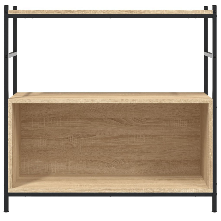 Boekenrek 80x30x78,5 cm bewerkt hout en ijzer sonoma eikenkleur MeubelReus