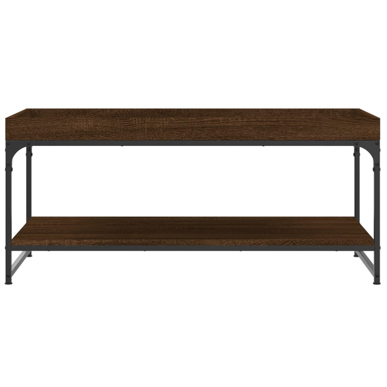 Salontafel 100x49x45 cm bewerkt hout bruin eikenkleur MeubelReus