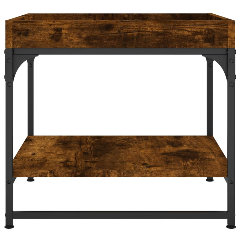 Salontafel 49,5x49,5x45 cm bewerkt hout gerookt eikenkleurig MeubelReus