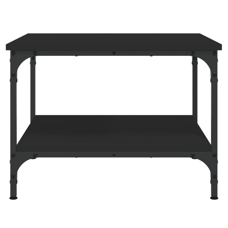Salontafel 55x55x40 cm bewerkt hout zwart MeubelReus