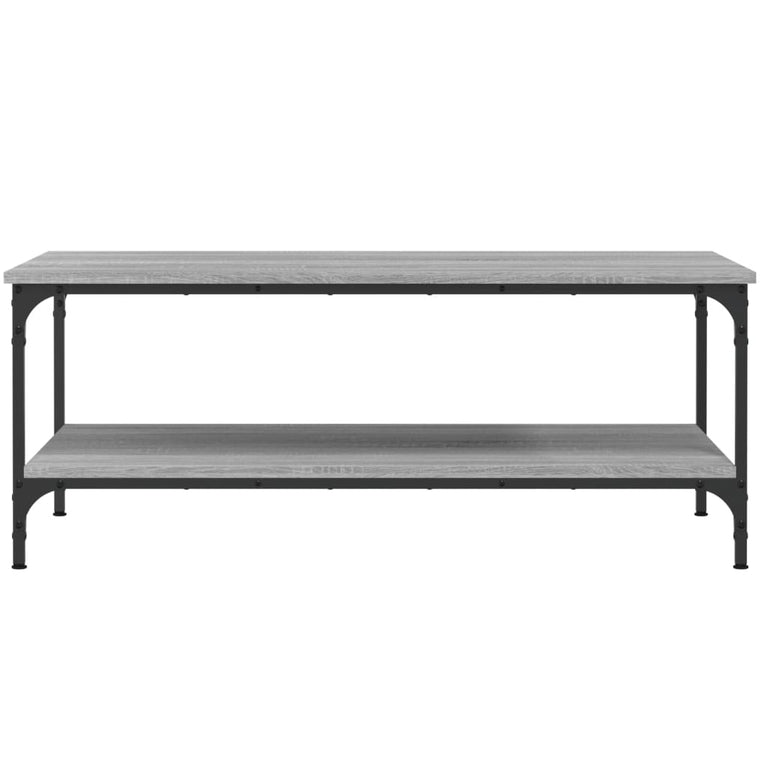 Salontafel 100x55x40 cm bewerkt hout grijs sonoma eikenkleurig MeubelReus