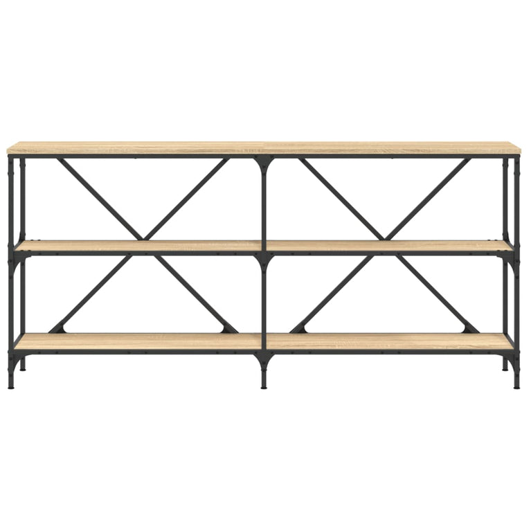 Wandtafel 160x30x75 cm bewerkt hout en ijzer sonoma eikenkleur MeubelReus
