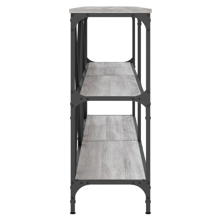 Wandtafel 160x30x75 cm bewerkt hout en ijzer grijs sonoma eiken MeubelReus