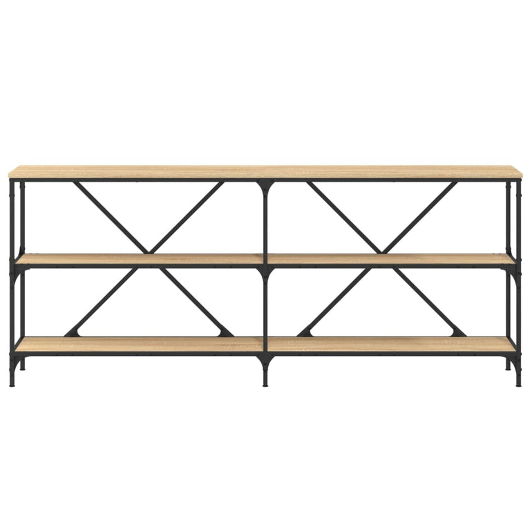 Wandtafel 180x30x75 cm bewerkt hout en ijzer sonoma eikenkleur MeubelReus