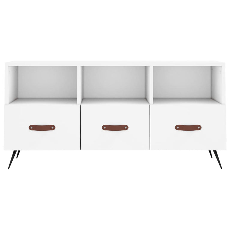Tv-meubel 102x36x50 cm bewerkt hout wit MeubelReus
