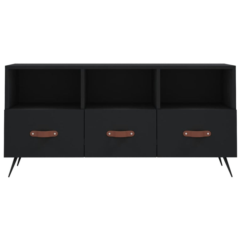 Tv-meubel 102x36x50 cm bewerkt hout zwart MeubelReus