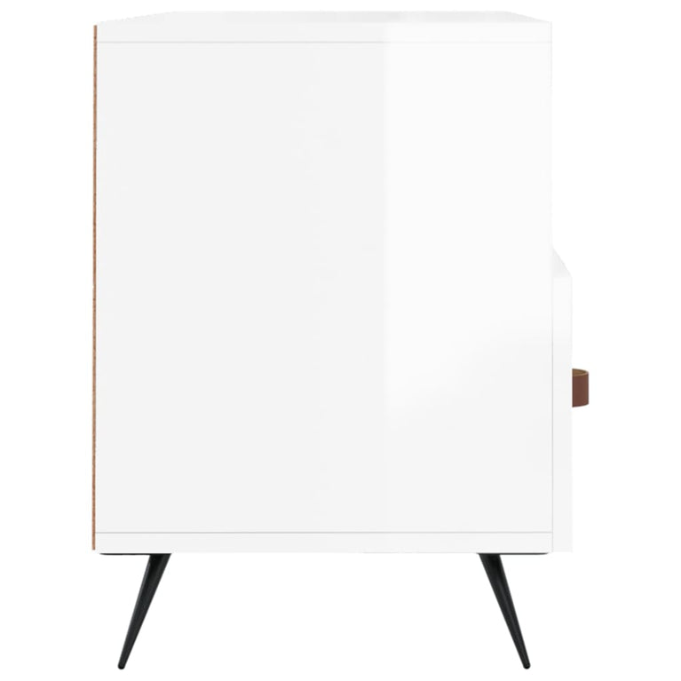 Tv-meubel 102x36x50 cm bewerkt hout hoogglans wit MeubelReus