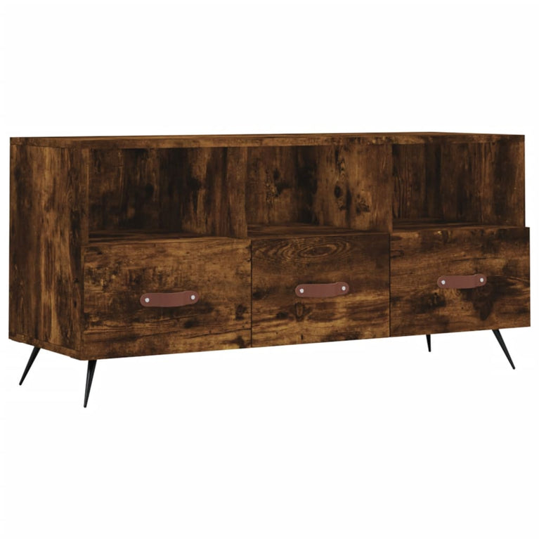 Tv-meubel 102x36x50 cm bewerkt hout gerookt eikenkleurig MeubelReus