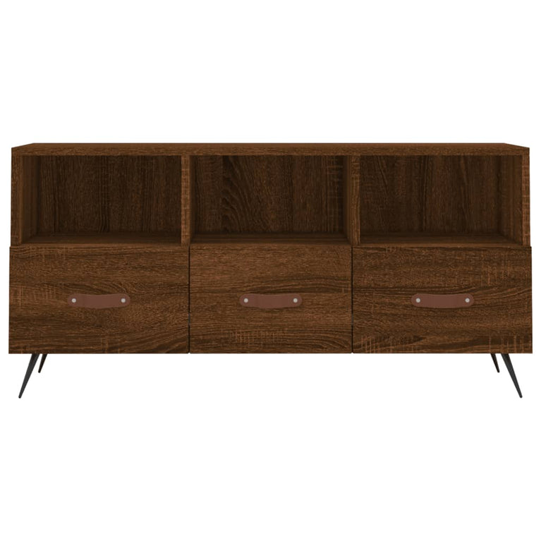Tv-meubel 102x36x50 cm bewerkt hout bruin eikenkleur MeubelReus