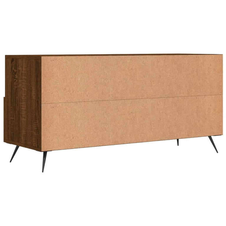 Tv-meubel 102x36x50 cm bewerkt hout bruin eikenkleur MeubelReus