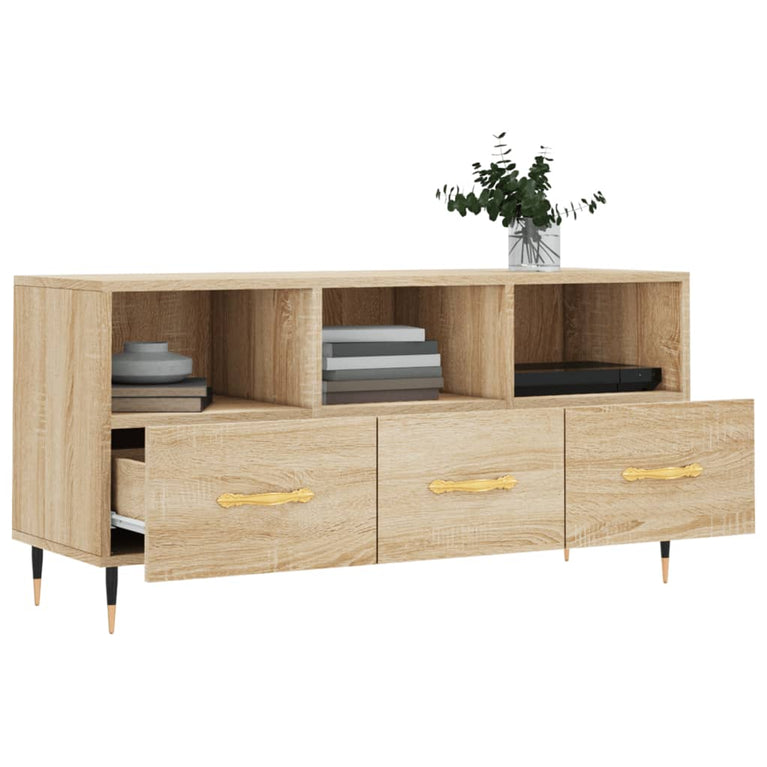 Tv-meubel 102x36x50 cm bewerkt hout sonoma eikenkleurig MeubelReus