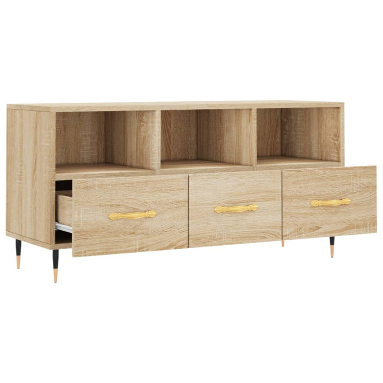 Tv-meubel 102x36x50 cm bewerkt hout sonoma eikenkleurig MeubelReus