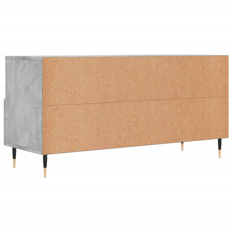 Tv-meubel 102x36x50 cm bewerkt hout betongrijs MeubelReus