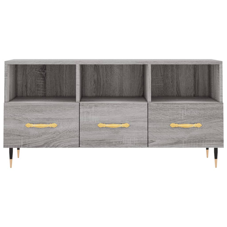 Tv-meubel 102x36x50 cm bewerkt hout grijs sonoma eikenkleurig MeubelReus