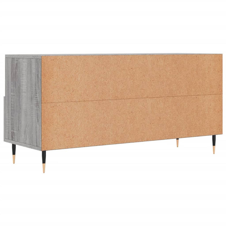 Tv-meubel 102x36x50 cm bewerkt hout grijs sonoma eikenkleurig MeubelReus