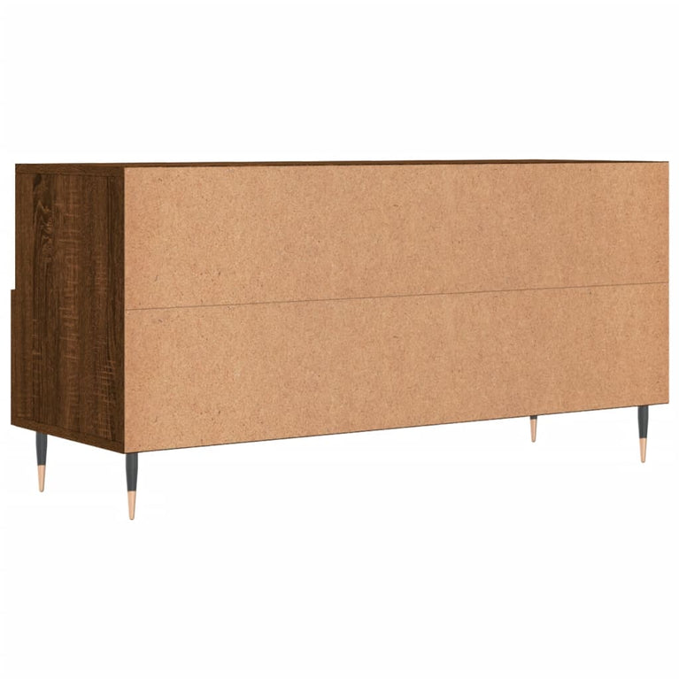 Tv-meubel 102x36x50 cm bewerkt hout bruin eikenkleur MeubelReus