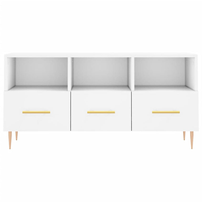Tv-meubel 102x36x50 cm bewerkt hout wit MeubelReus