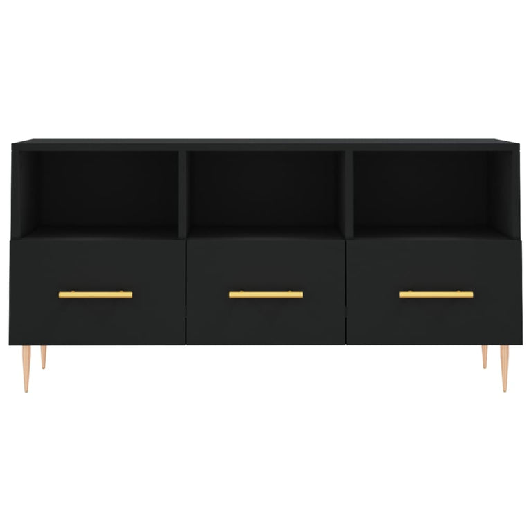 Tv-meubel 102x36x50 cm bewerkt hout zwart MeubelReus