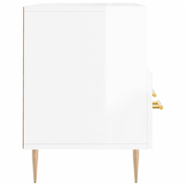 Tv-meubel 102x36x50 cm bewerkt hout hoogglans wit MeubelReus