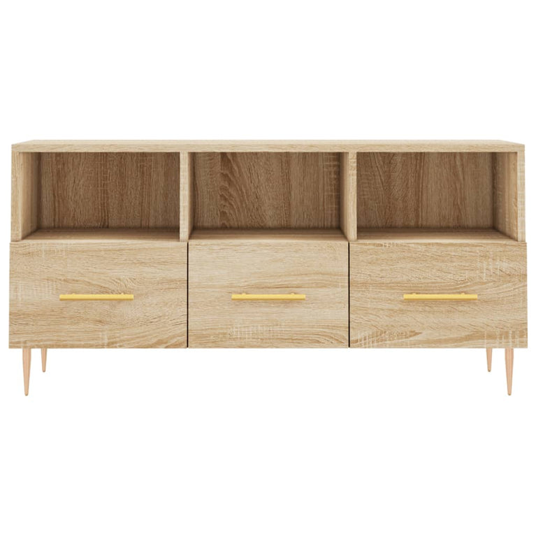 Tv-meubel 102x36x50 cm bewerkt hout sonoma eikenkleurig MeubelReus