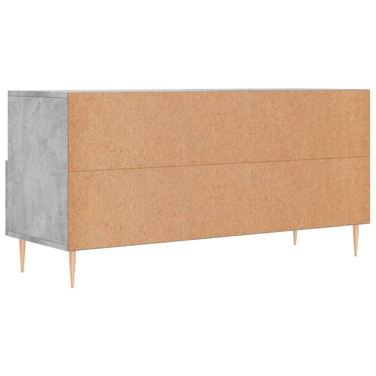 Tv-meubel 102x36x50 cm bewerkt hout betongrijs MeubelReus