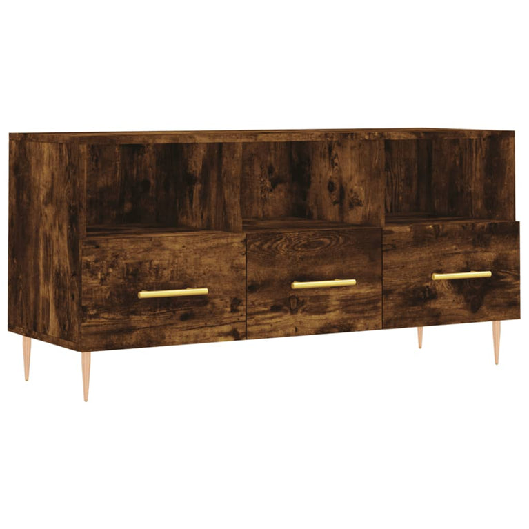 Tv-meubel 102x36x50 cm bewerkt hout gerookt eikenkleurig MeubelReus