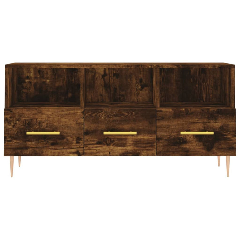 Tv-meubel 102x36x50 cm bewerkt hout gerookt eikenkleurig MeubelReus