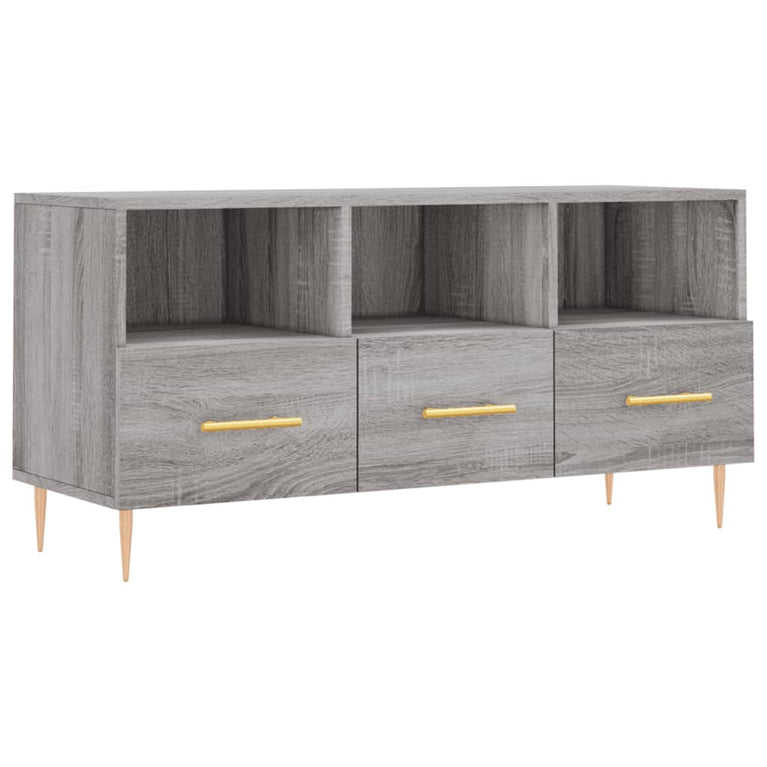 Tv-meubel 102x36x50 cm bewerkt hout grijs sonoma eikenkleurig MeubelReus
